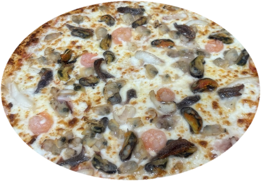 Seafood pizza